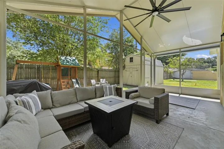 Covered and Screened Patio