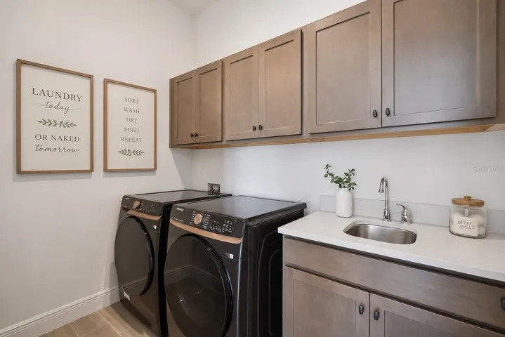 1st Floor Laundry Room with Cabinetry