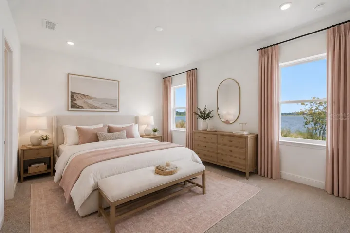 Virtually Staged 1st Floor Primary Bedroom