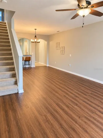 View of Stairs &amp; Living Room Space