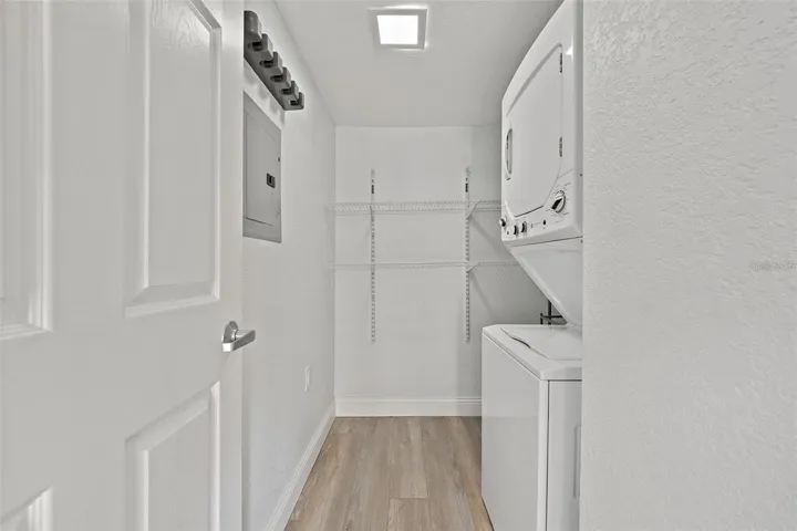Laundry Room with Stackable Washer & Dryer