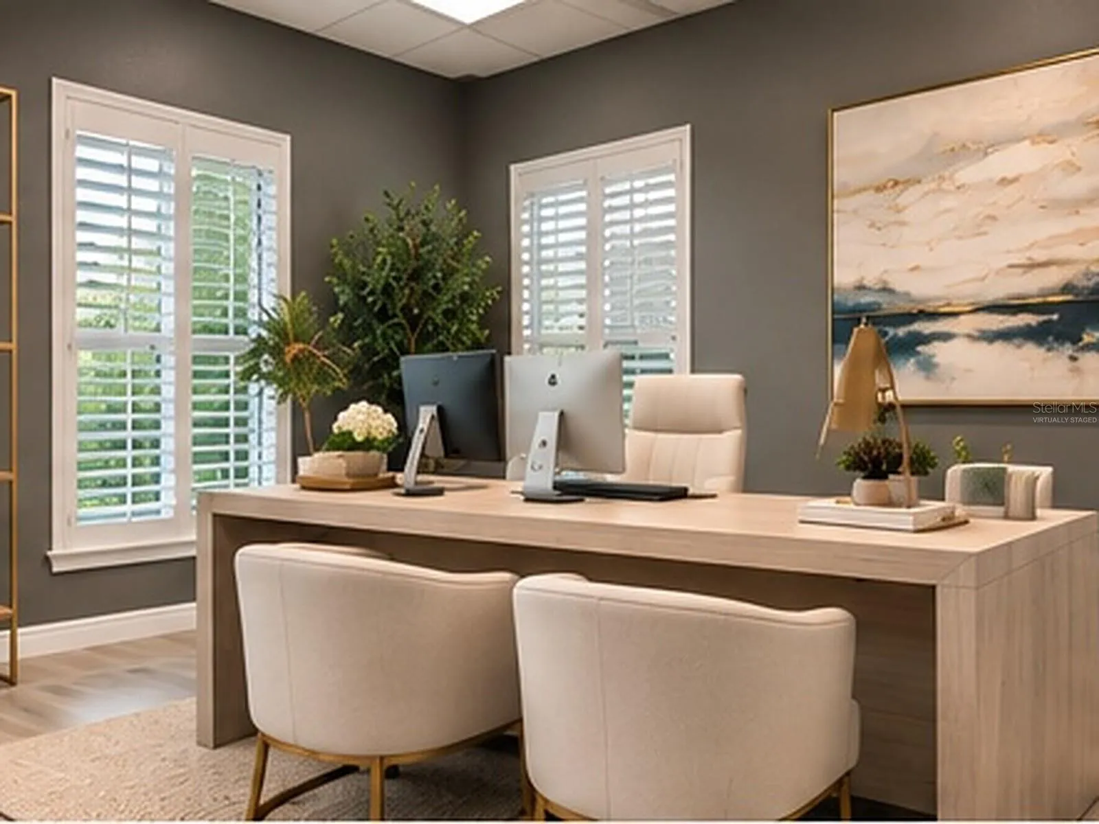 Executive Office - Virtually Staged