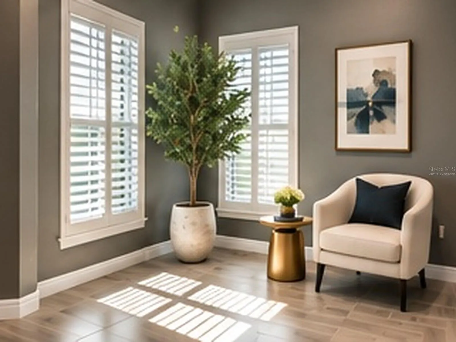Client Lounge - Virtually Staged