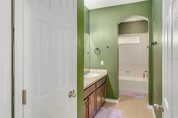 Linen closet, dual sinks