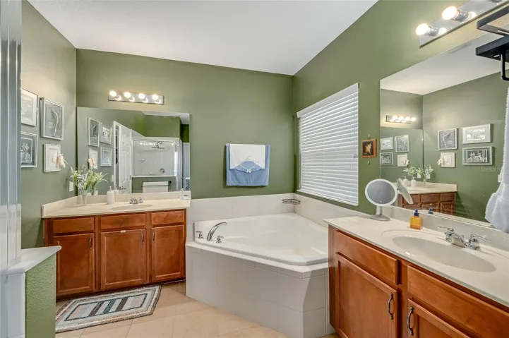 Garden tub and dual sinks