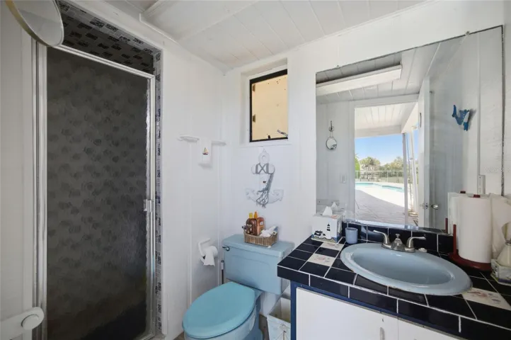 Outside pool bathroom