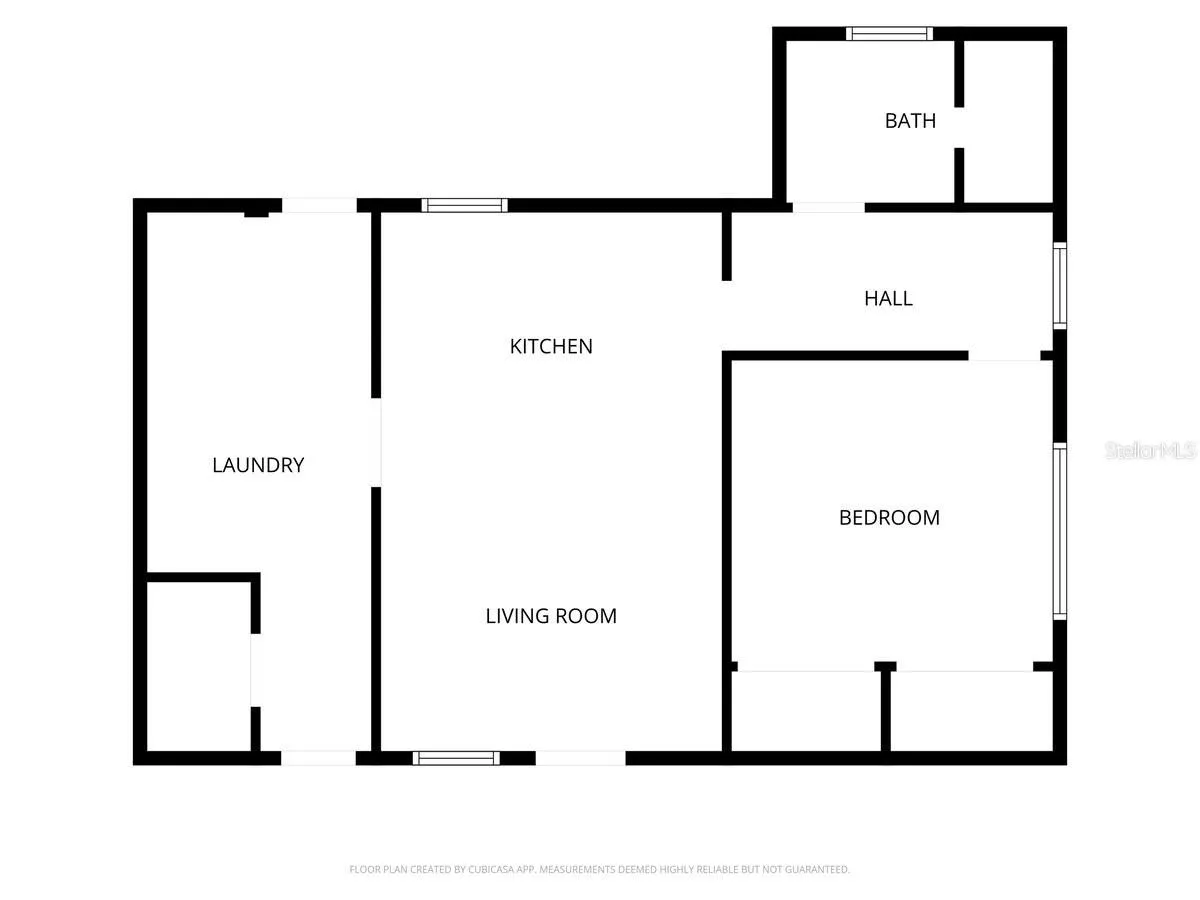 Second Unit Floor Plan - 1 Bedroom / 1 Bathroom