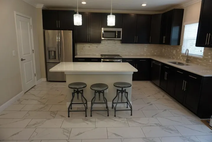 Kitchen from dining area