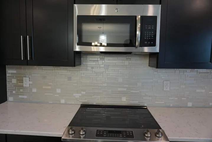 Microwave and glass top combo