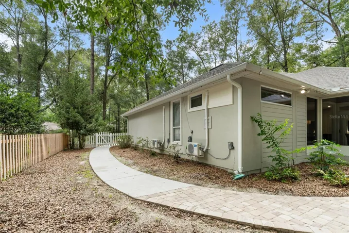 Pathway from driveway to back patio