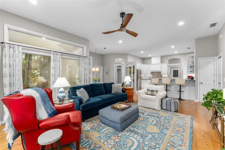 Family room looking towards kitchen