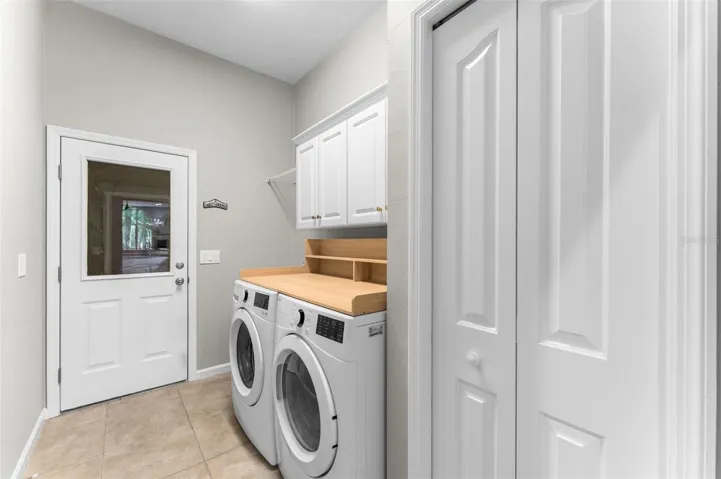 Laundry and garage door