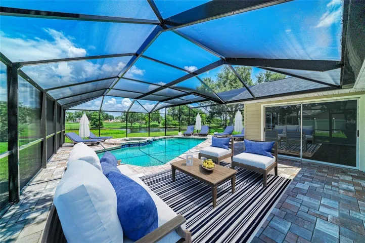 Virtual Staged Pool Area