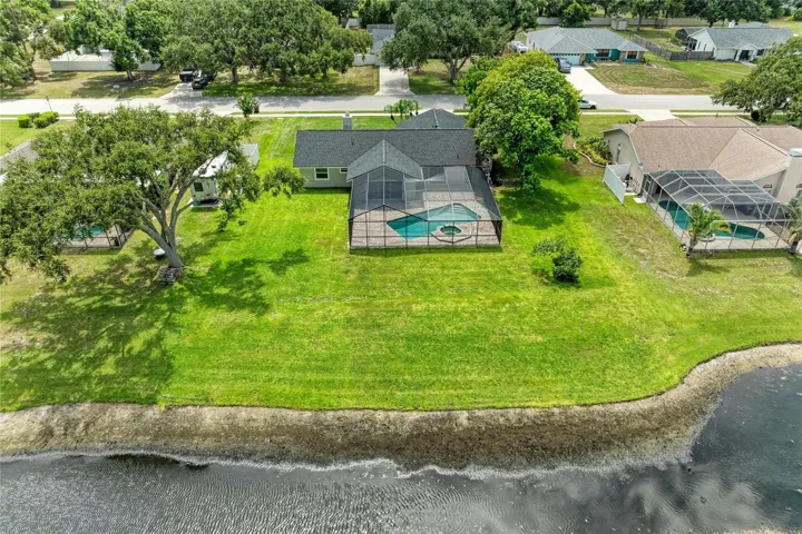 Lake behind home