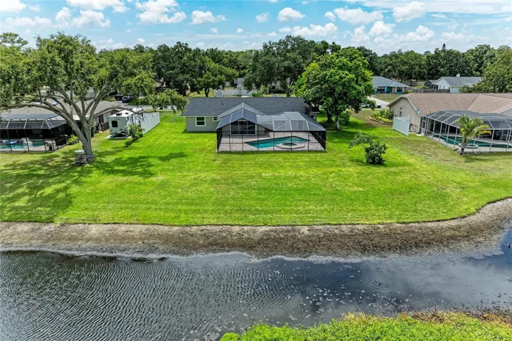 Lake behind home