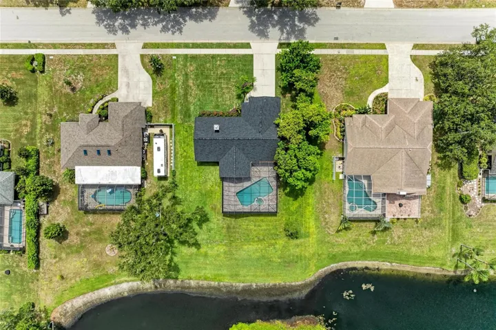 Aerial shot of property