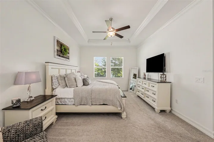 Tray ceilings and a water view too!
