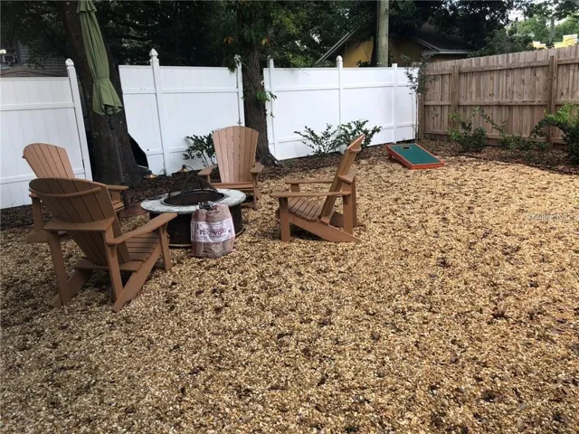 Pretty private backyard for those beautiful Florida evening iced tea or morning work-outs and coffee
