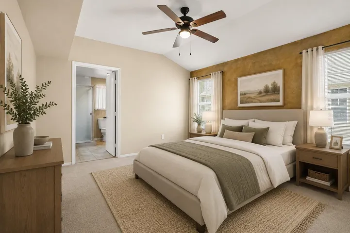 Virtually Staged Bedroom