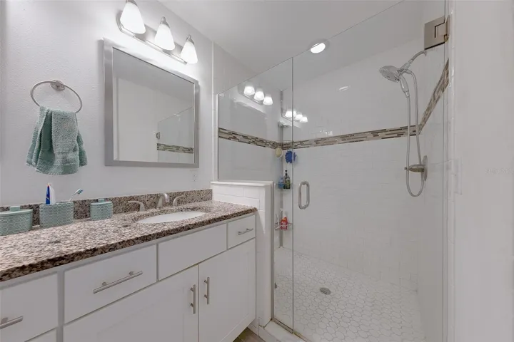 Glass enclosed shower