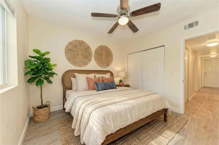 Virtually staged guest bedroom 1