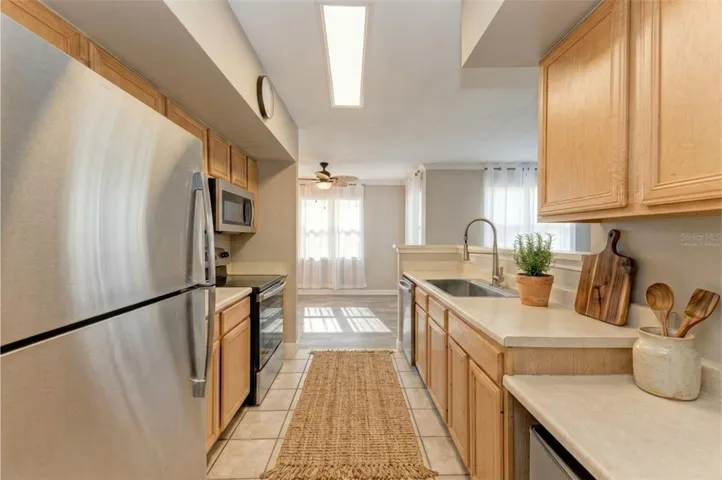 Virtually staged kitchen