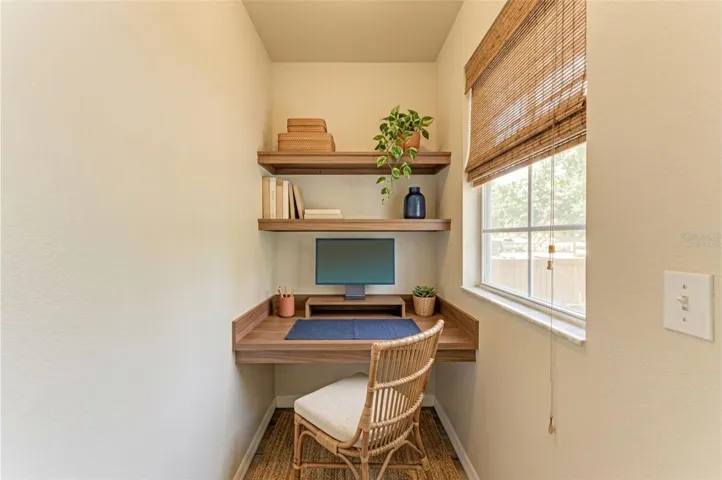 Virtually Staged office nook in primary