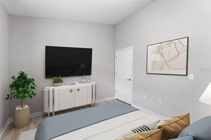 virtually staged second bedroom
