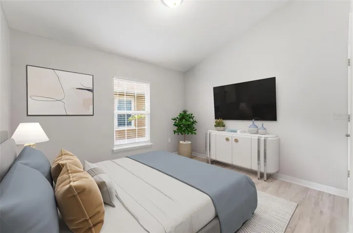 virtually staged second bedroom