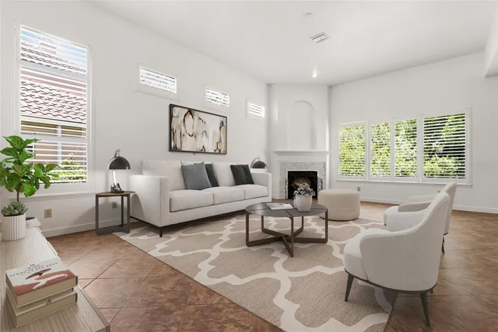 virtually staged- Living Room, First Floor