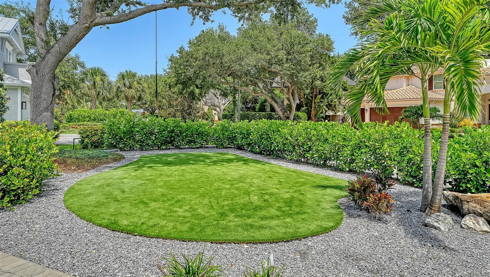 low maintenance yard with well for irrigation