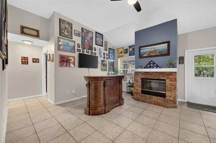Wood-Burning Fireplace
