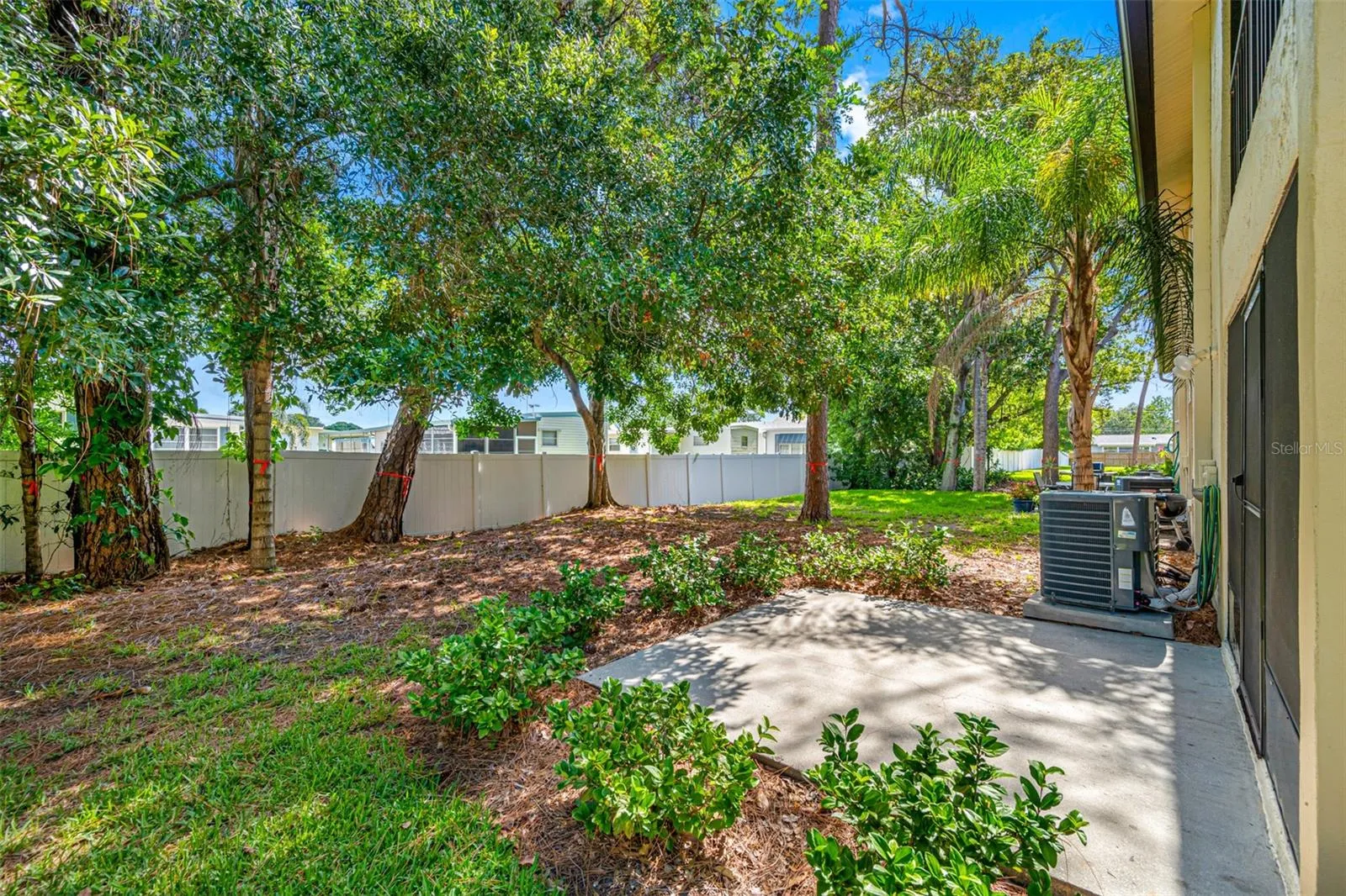 Landscaped side yard