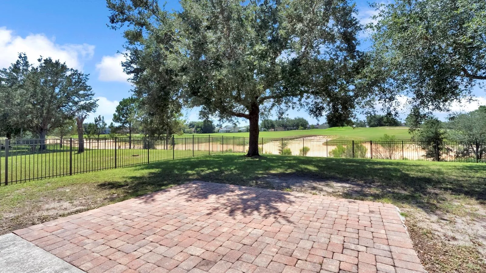Fenced in backyard