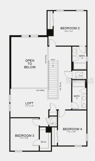 Second Floor Plan - Additional Highlights Include: 8' interior doors, cushion close doors &amp; drawers kitchen cabinet package and clear glass entry door