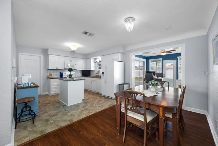 Dining Room and Kitchen Flow Seamlessly Together