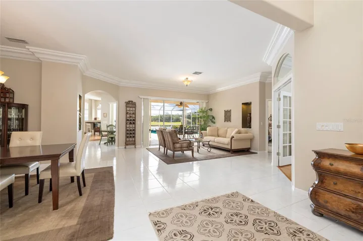 Look straight thru to the pond view as you enter the home