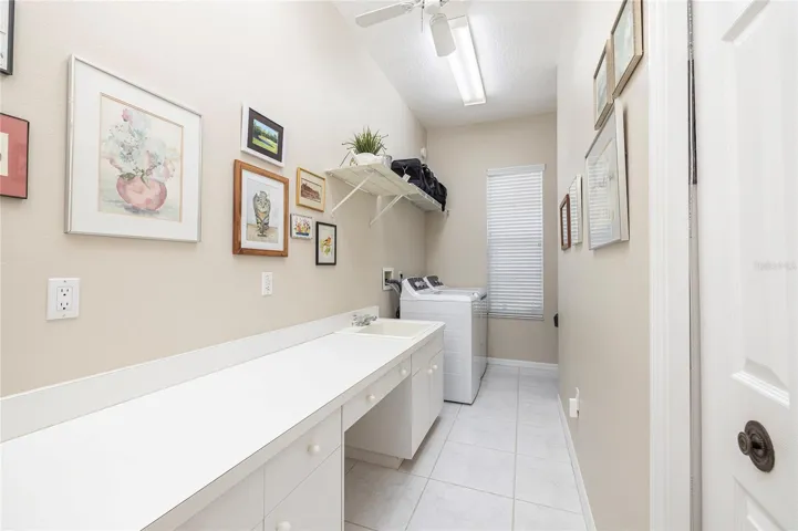 Huge laundry room with extra storage