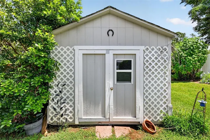 Shed with electricity.