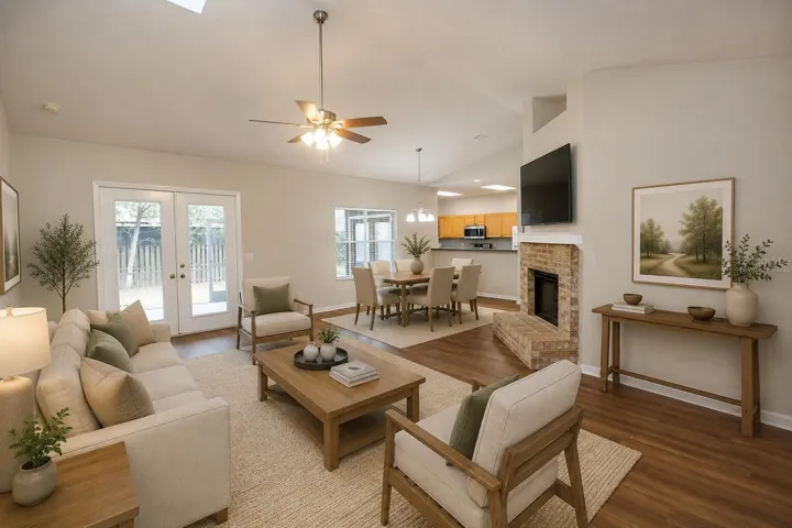 Virtually Staged - living/dining rooms