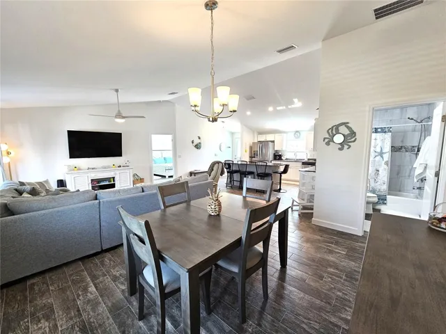 Dining area-living room