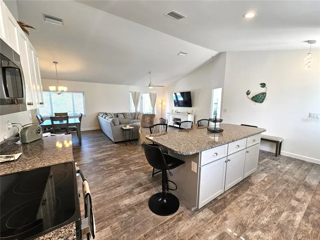 Open kitchen to living room
