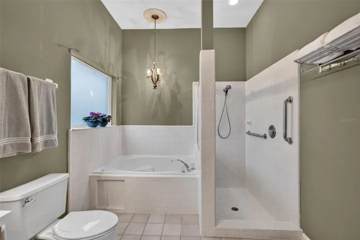 Dual vanities, new sinks, reglazed soaking tub & shower.