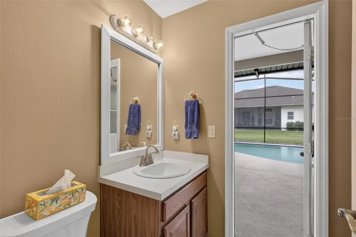 Half pool bath.