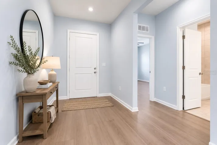 Virtually staged entryway