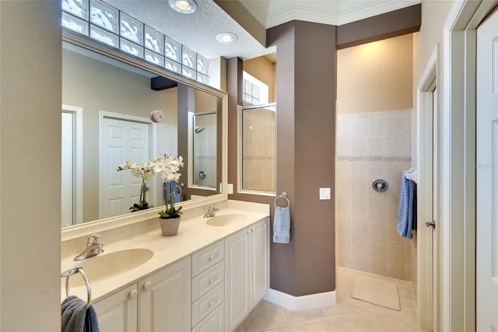 Primary bath with Roman shower