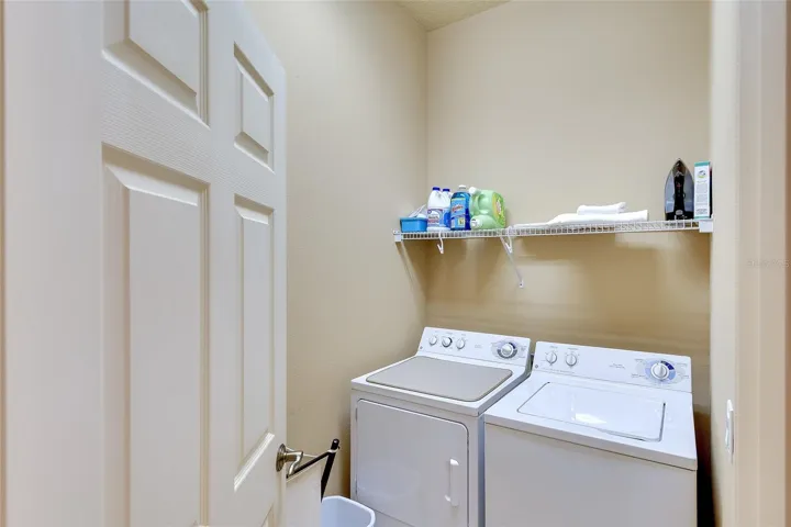 Laundry room off kitchen for convenience