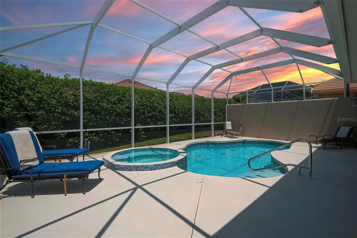 Heated pool and spa
