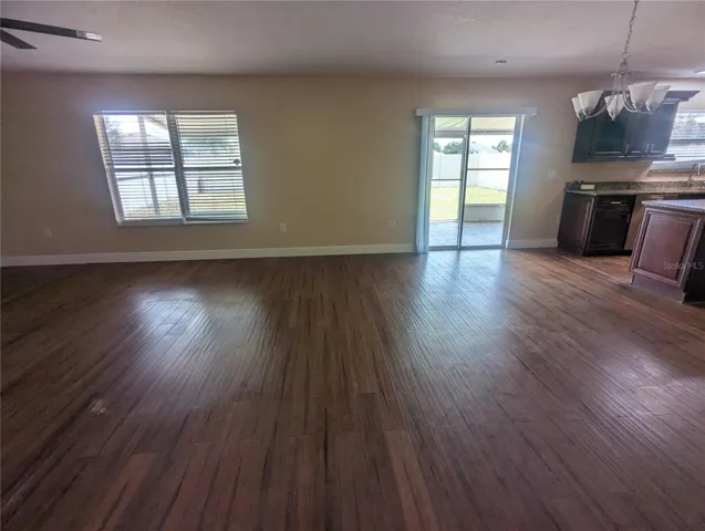 Sliding Glass Doors to Huge Patio and Backyard