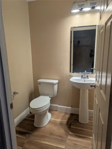 Half Bathroom is located downstairs